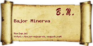 Bajor Minerva névjegykártya
